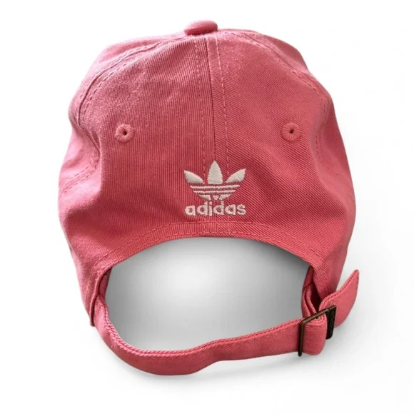 Adidas Originals Relaxed Strapback Baseball Cap Hat Pink Adjustable - Picture 4 of 4